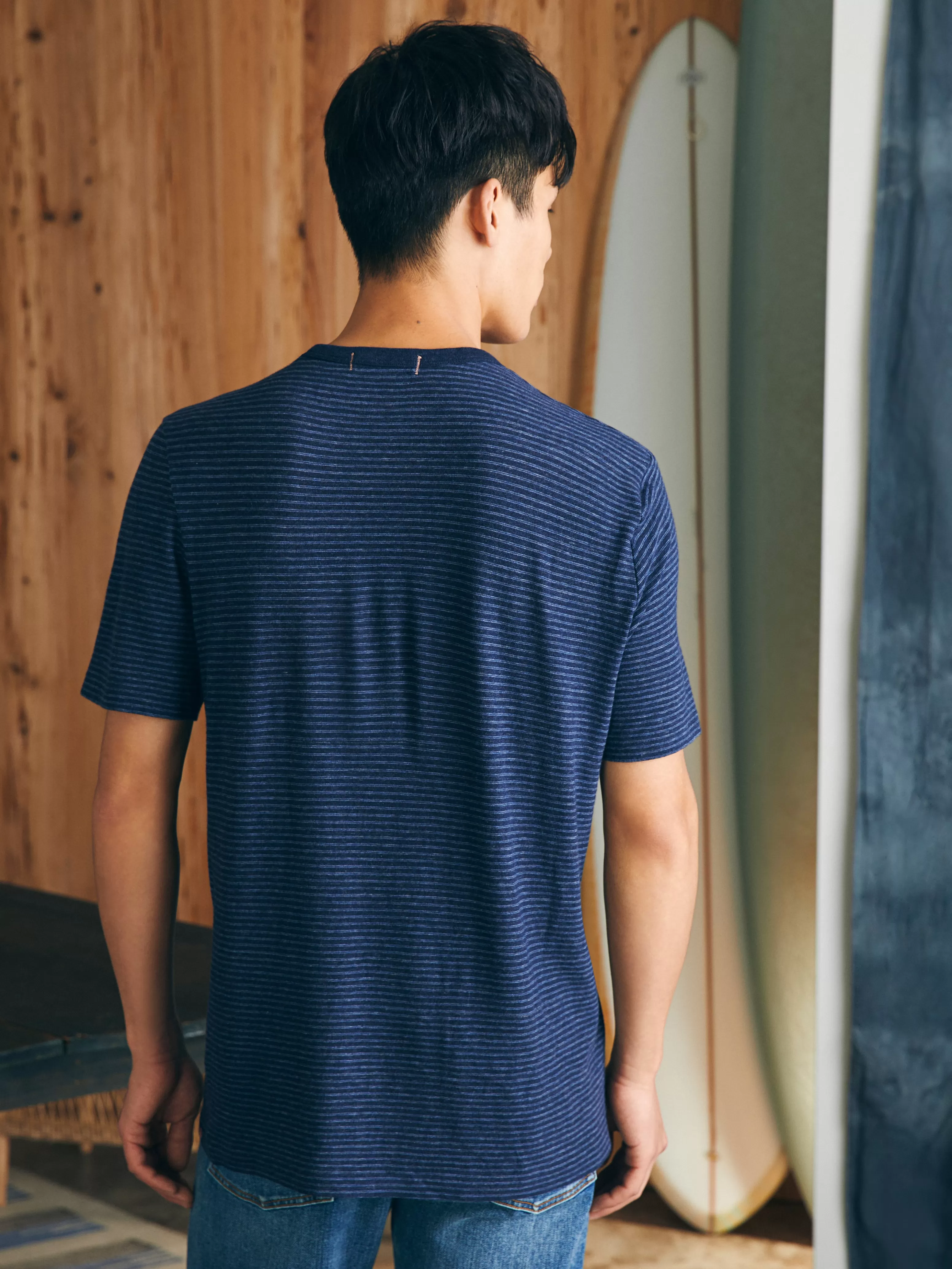 Short-Sleeve Vintage Chambray Tee - | Faherty Brand Cheap