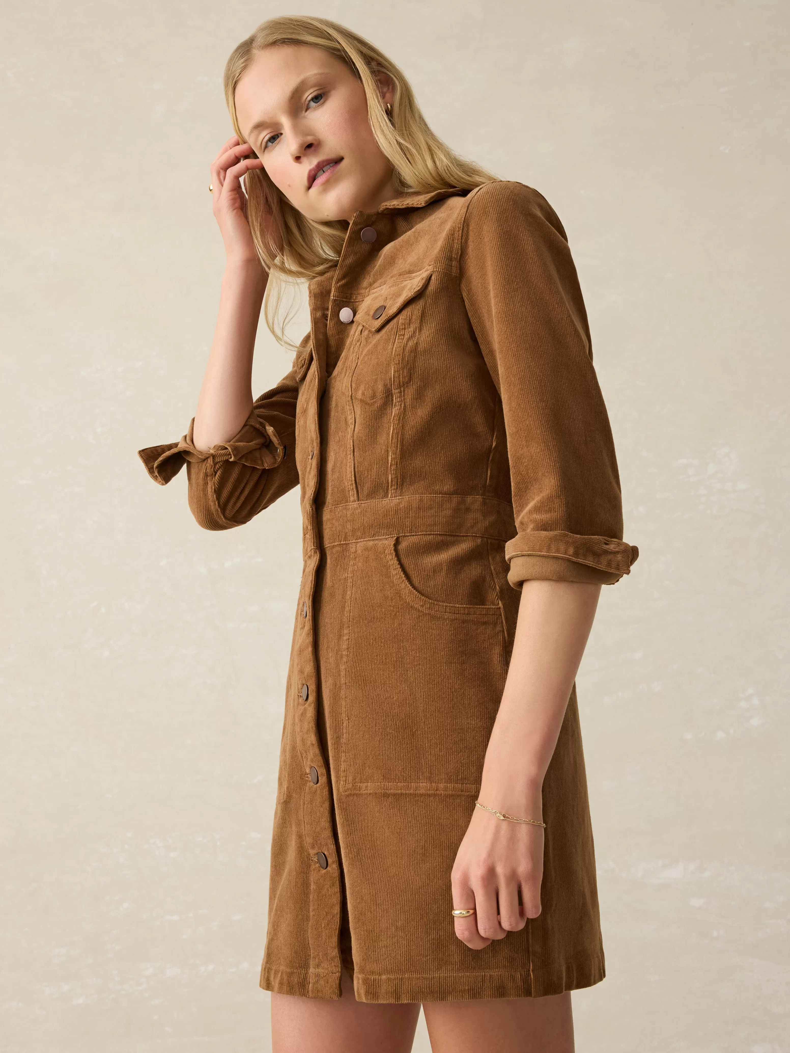 Softstretch Cord Michelle Dress - | Faherty Brand Hot