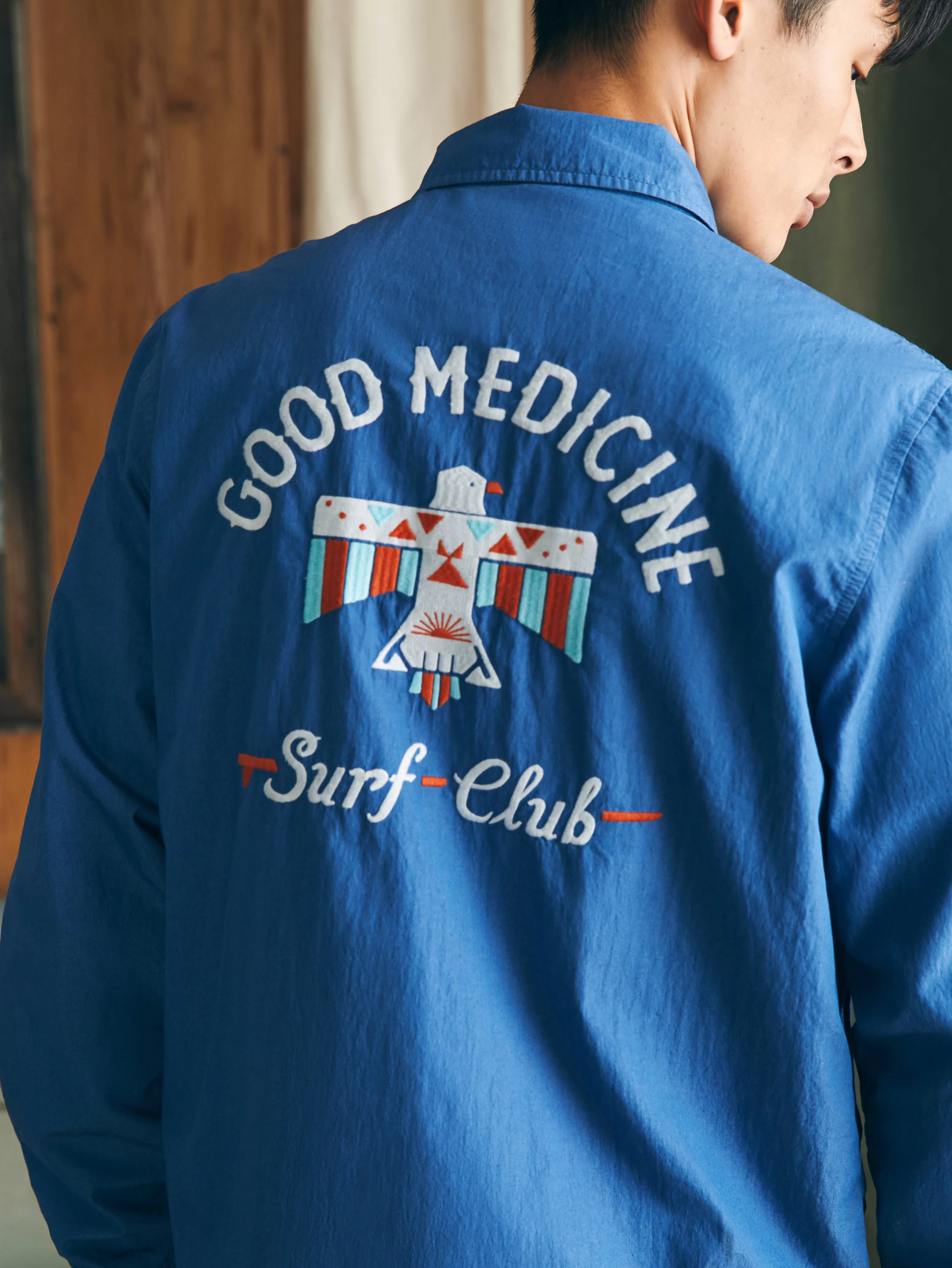 Steven Paul Judd Good Medicine Sunwashed Coaches Jacket - | Faherty Brand Cheap