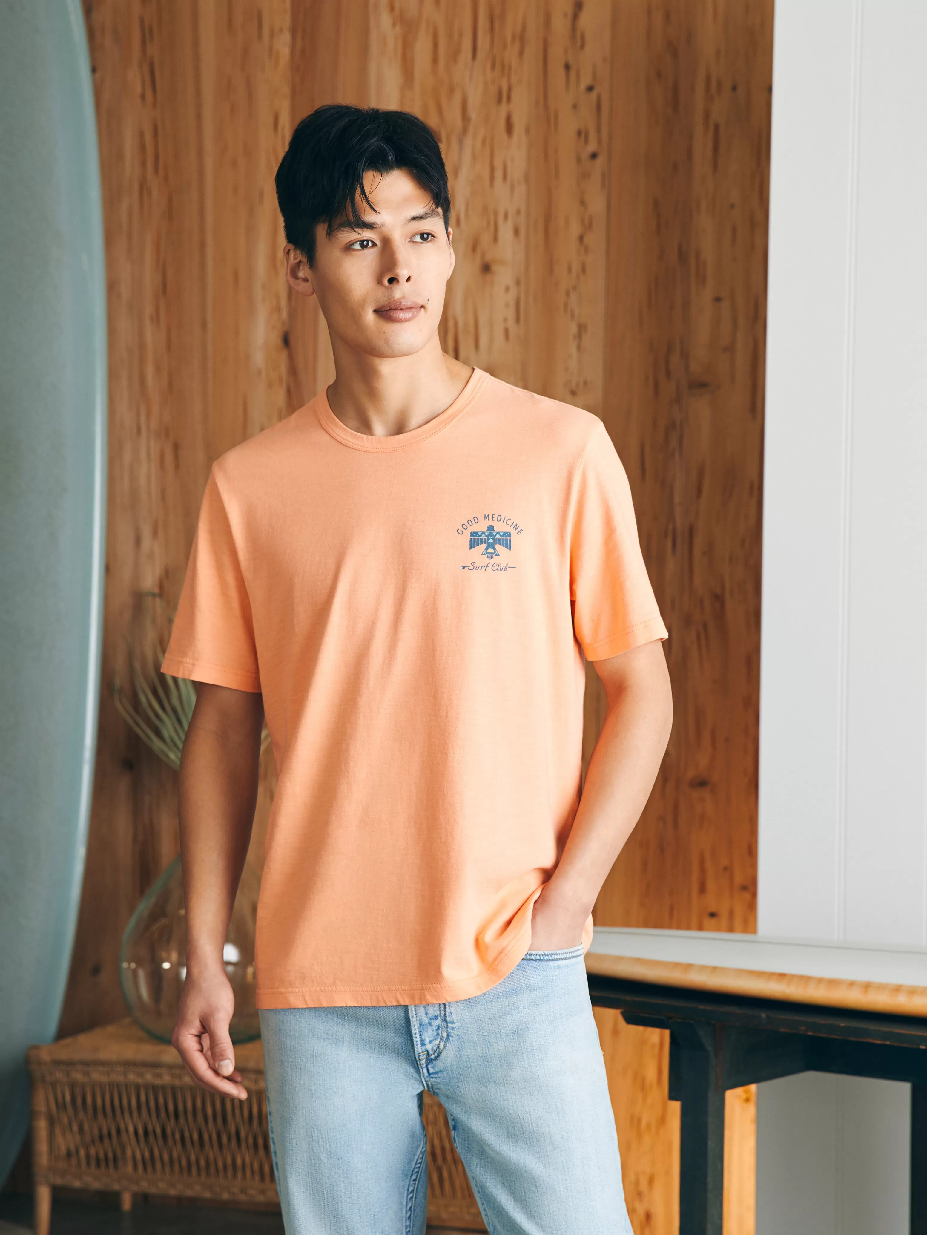 Steven Paul Judd Good Medicine Surf Club Tee - | Faherty Brand Best