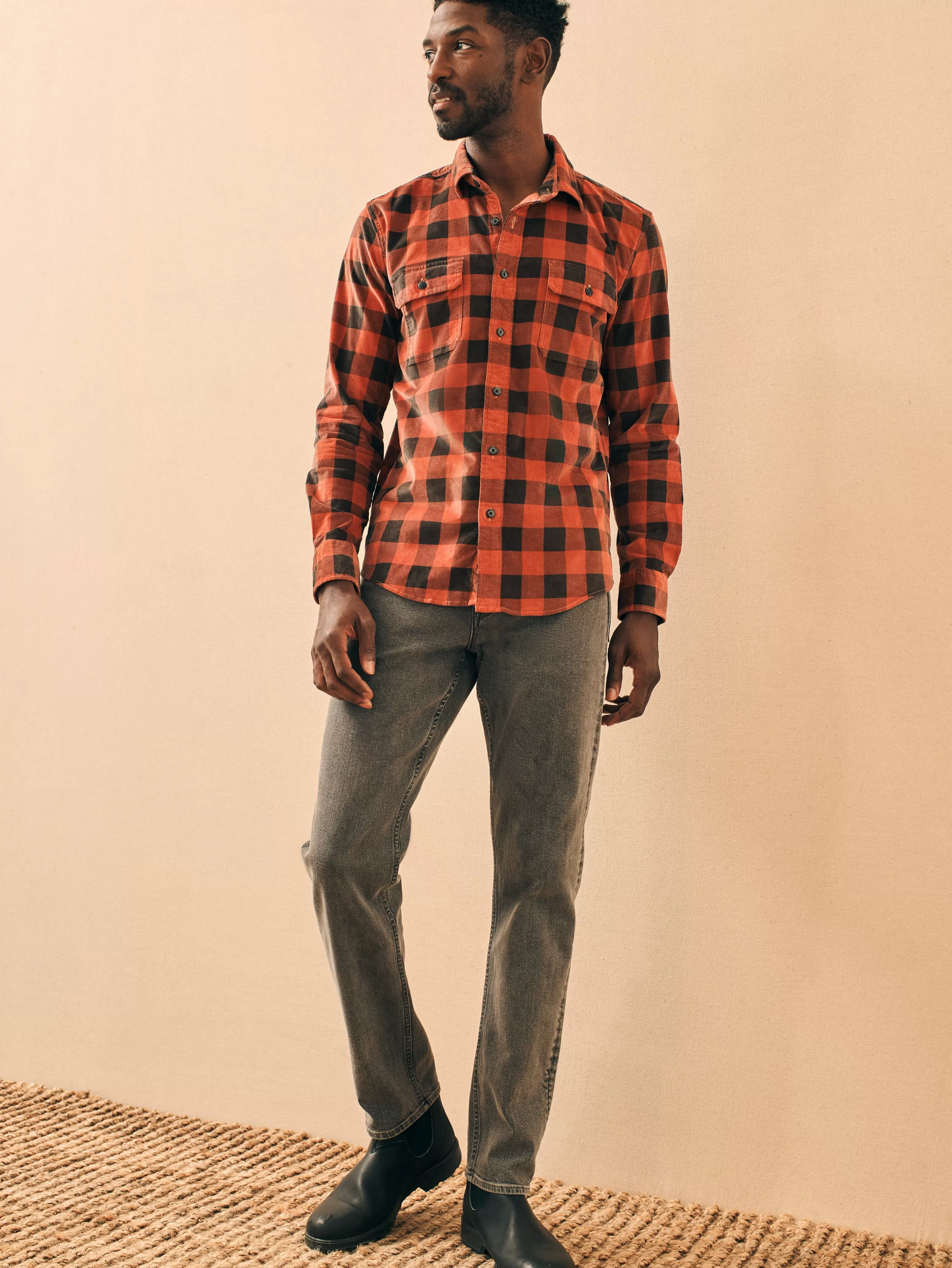 Stretch Corduroy Work Shirt - | Faherty Brand Best Sale