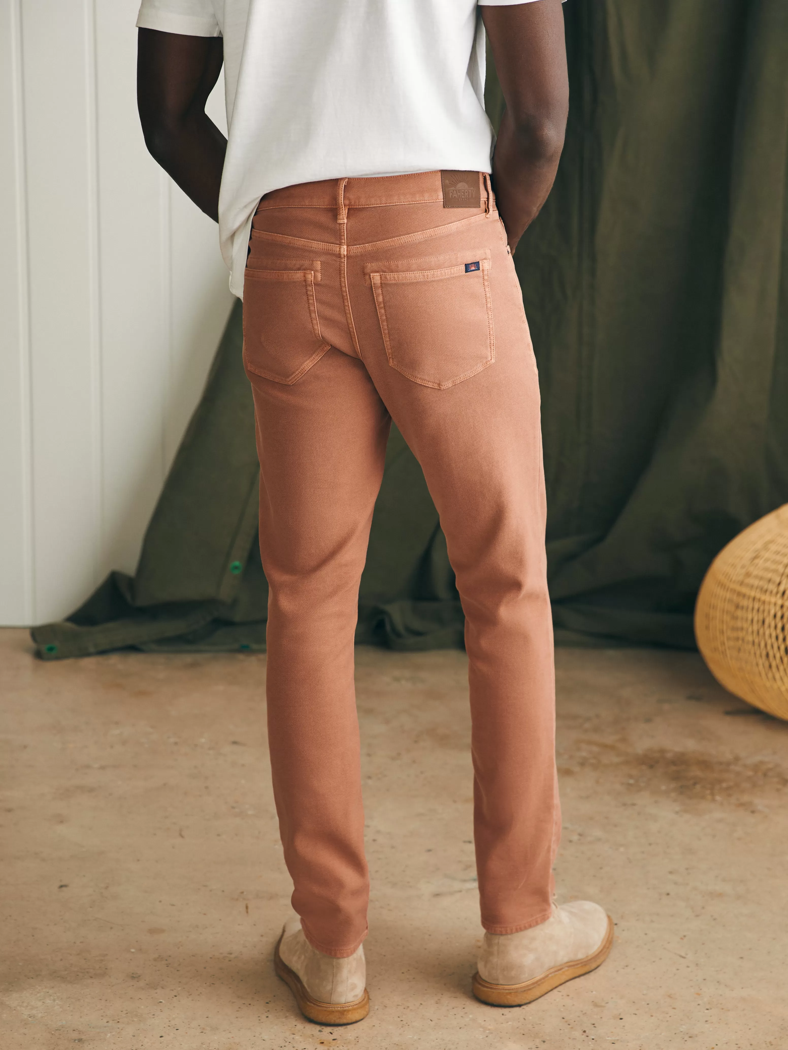 Stretch Terry 5-Pocket Athletic Fit Pant (32" Inseam) - | Faherty Brand Sale