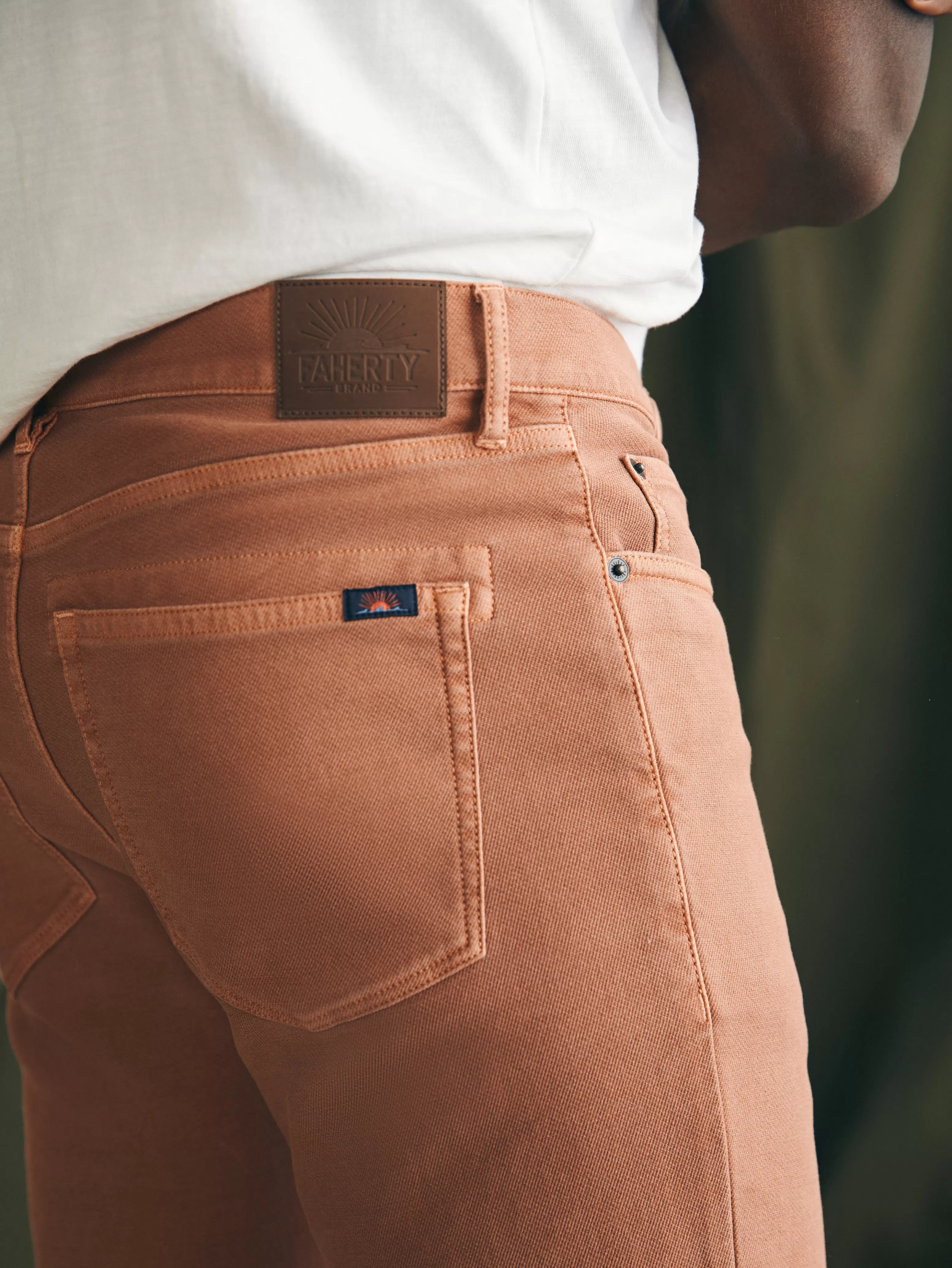 Stretch Terry 5-Pocket Athletic Fit Pant (32" Inseam) - | Faherty Brand Sale