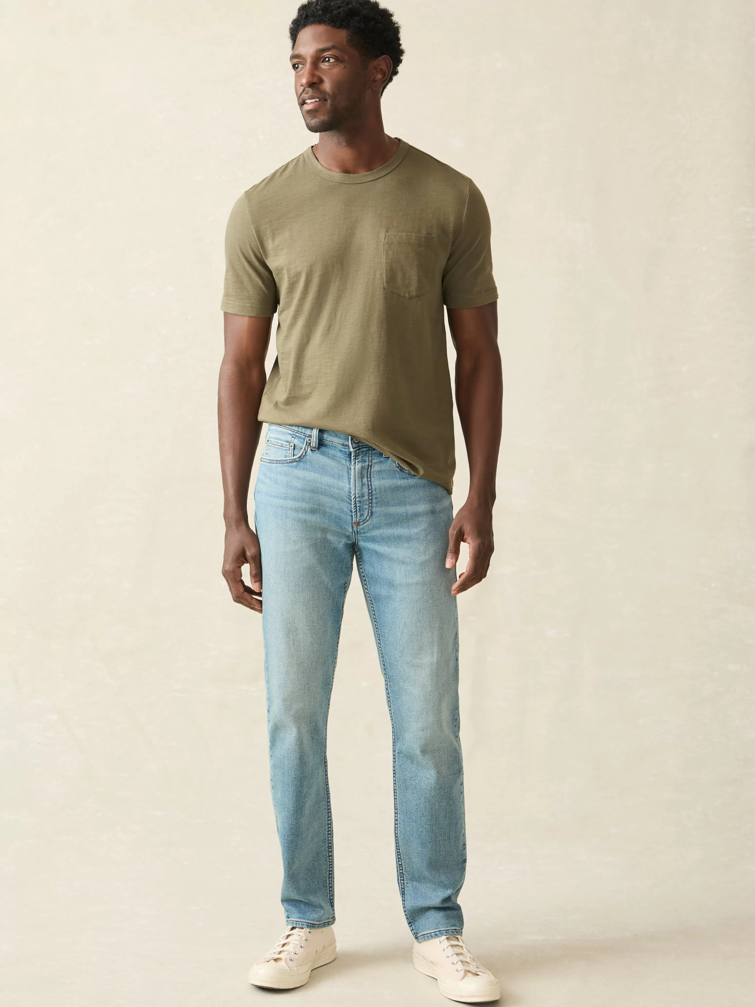 Stretch Terry 5-Pocket Athletic Fit Pant - | Faherty Brand Discount