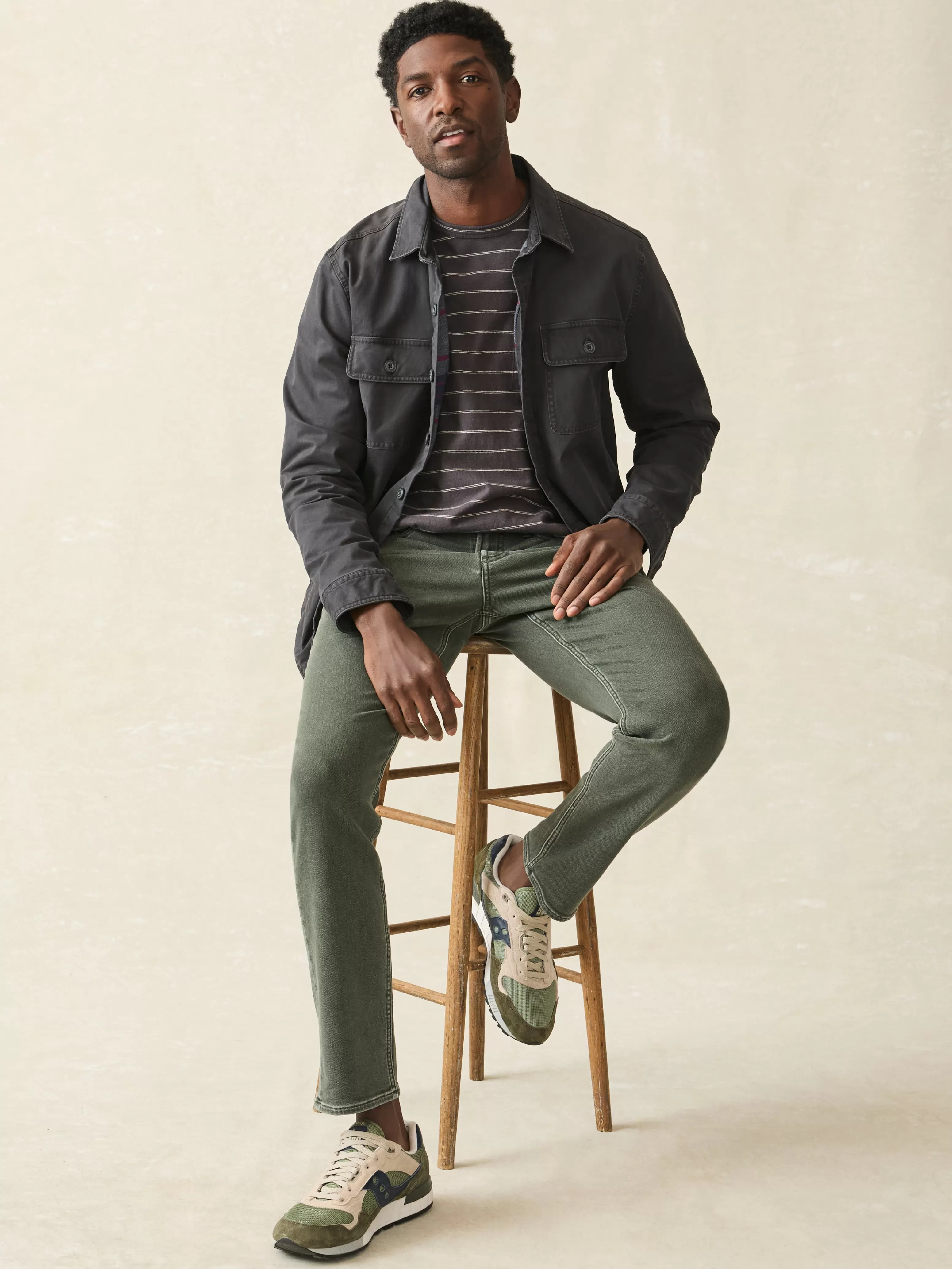 Stretch Terry 5-Pocket Athletic Fit Pant - | Faherty Brand Discount