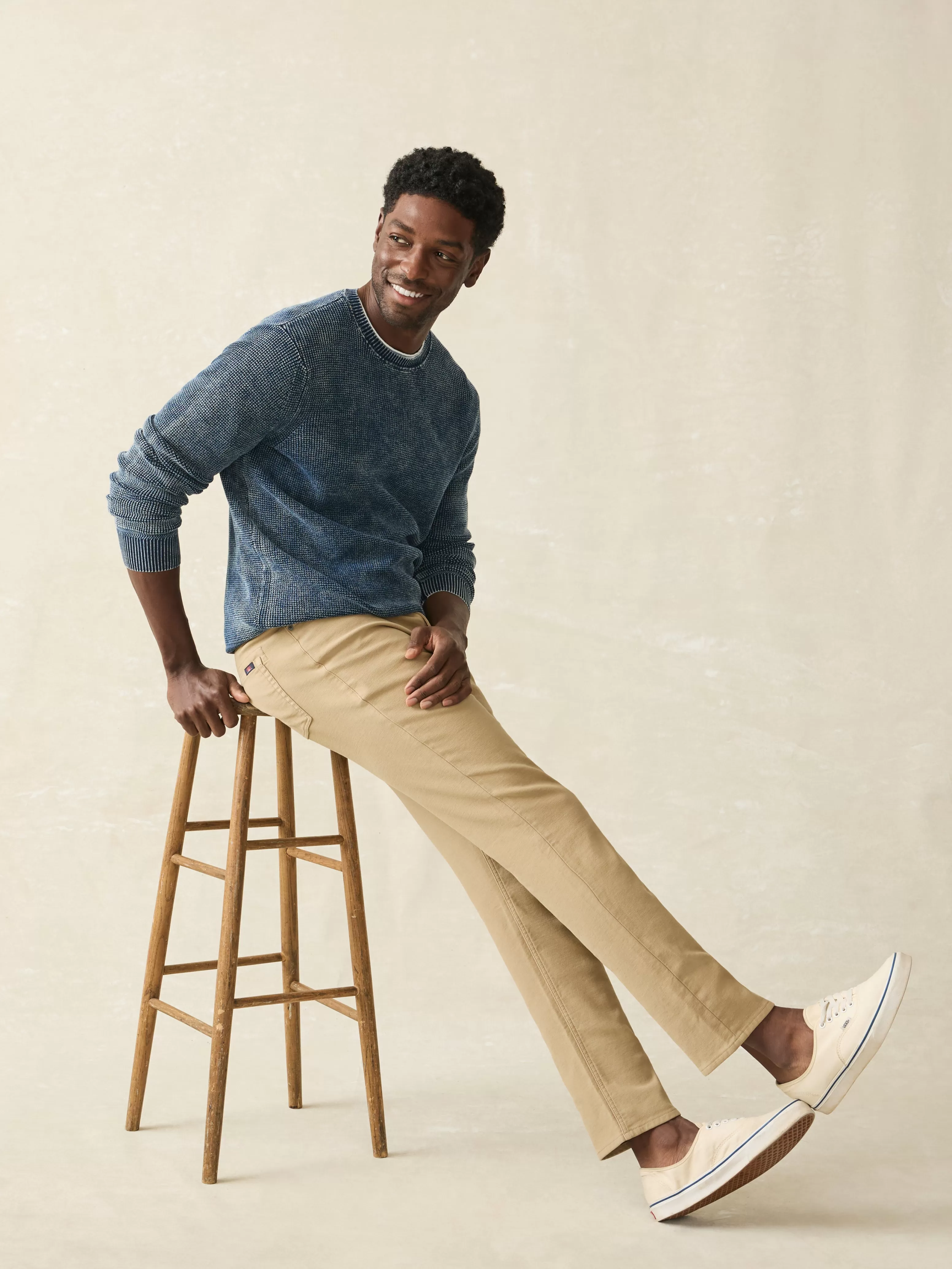 Stretch Terry 5-Pocket Pant - | Faherty Brand Sale