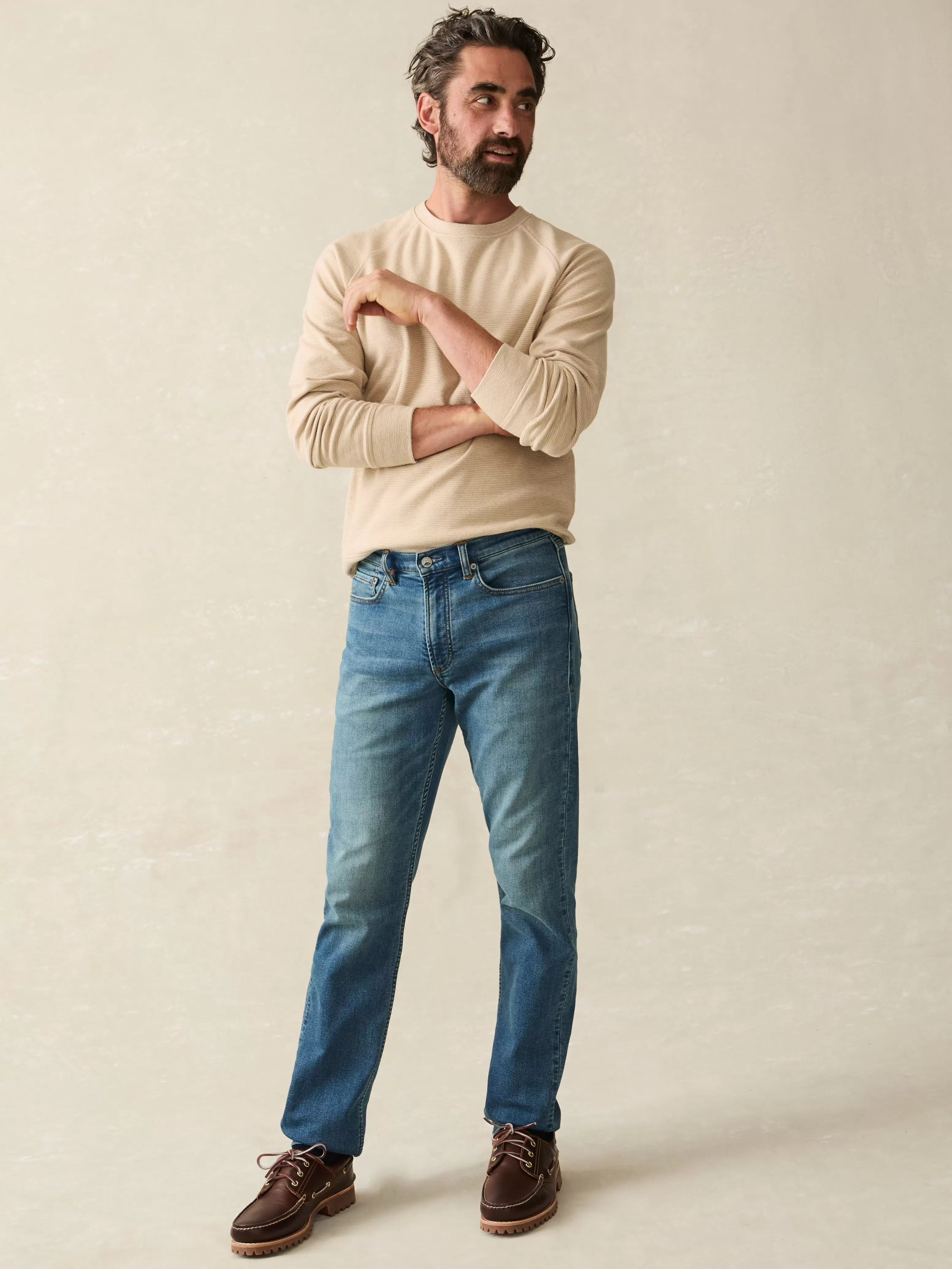 Stretch Terry Indigo 5-Pocket Pant - | Faherty Brand Best Sale