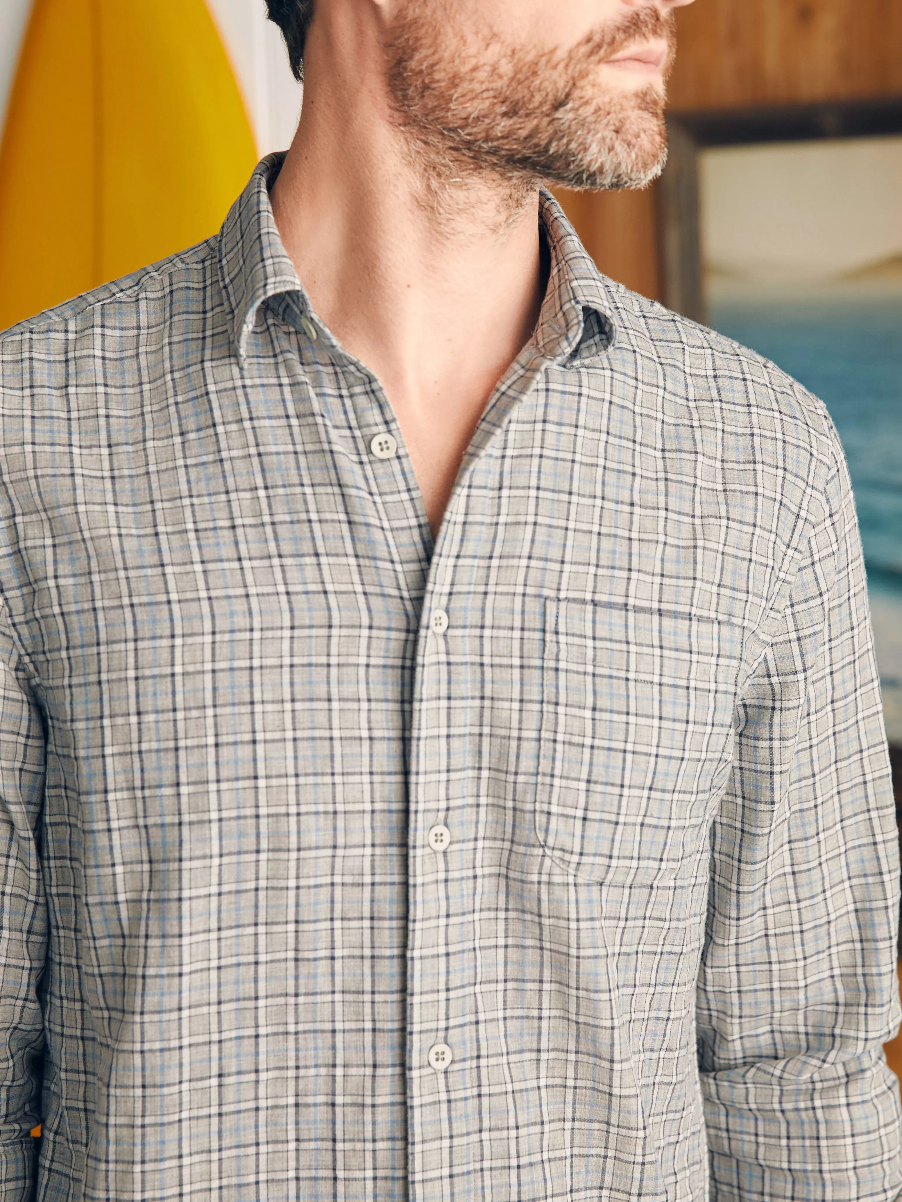 Sunwashed Chambray Shirt - | Faherty Brand Fashion