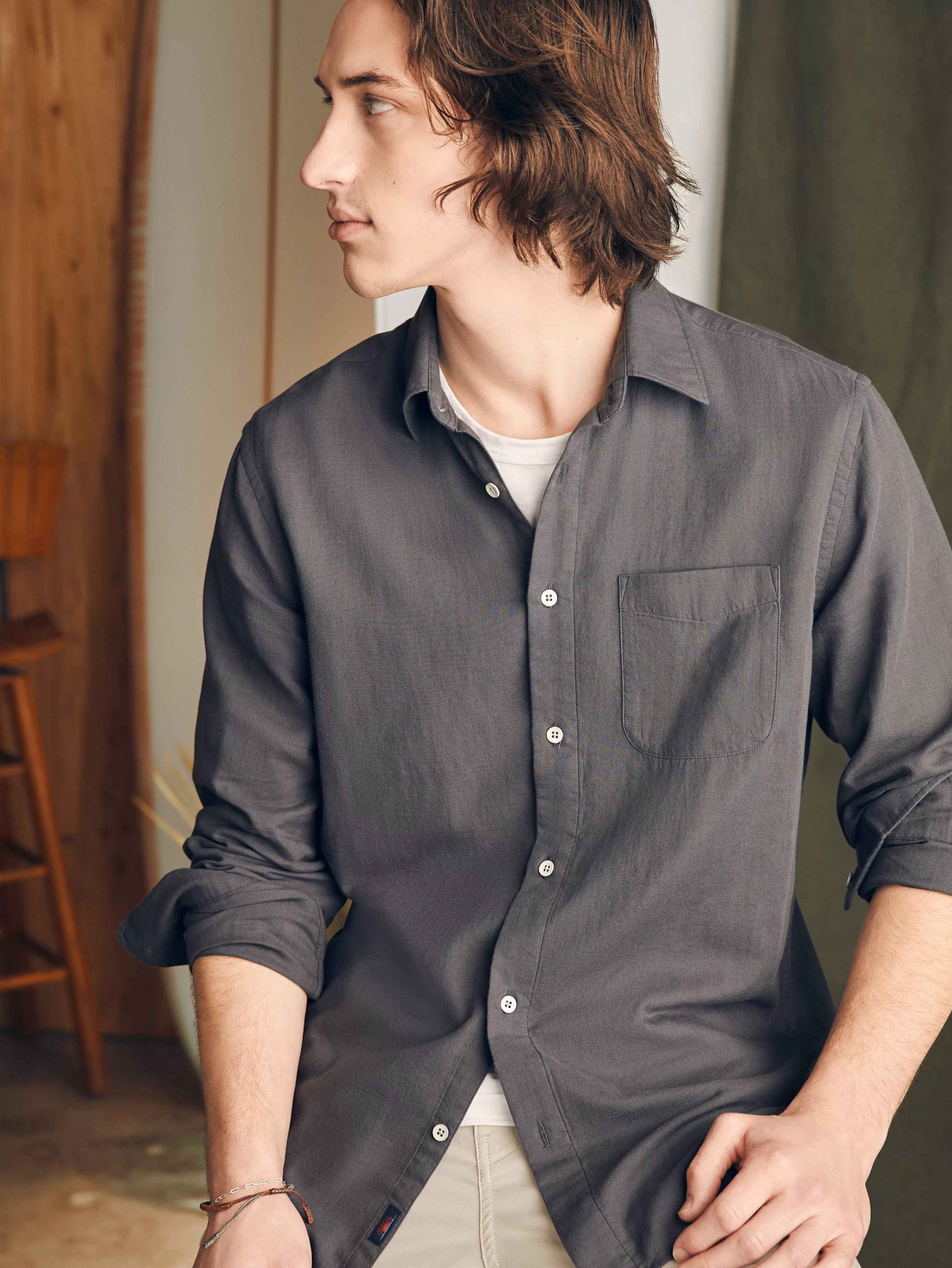 Sunwashed Chambray Shirt - | Faherty Brand Online