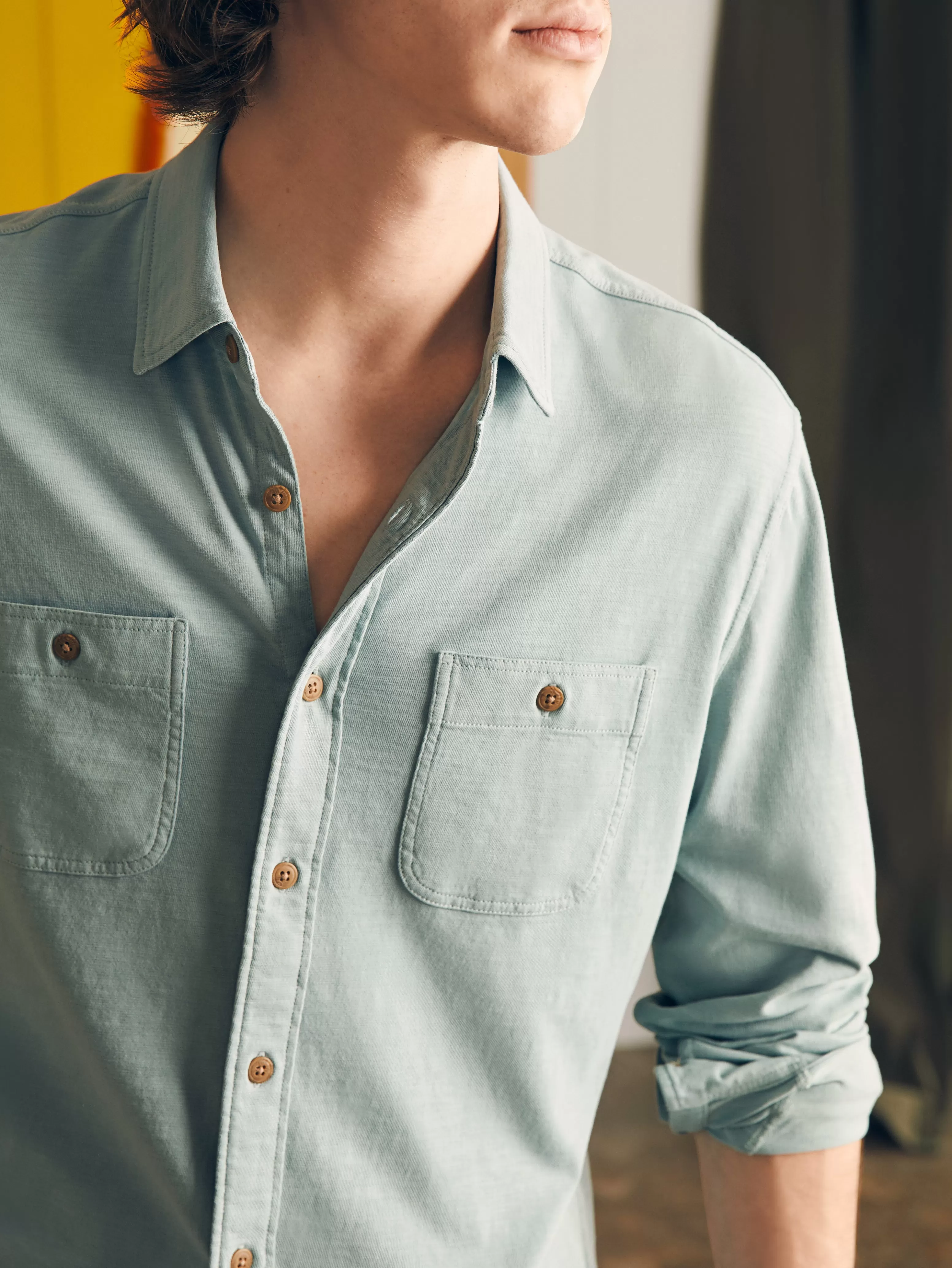 Sunwashed Knit Shirt - | Faherty Brand Sale