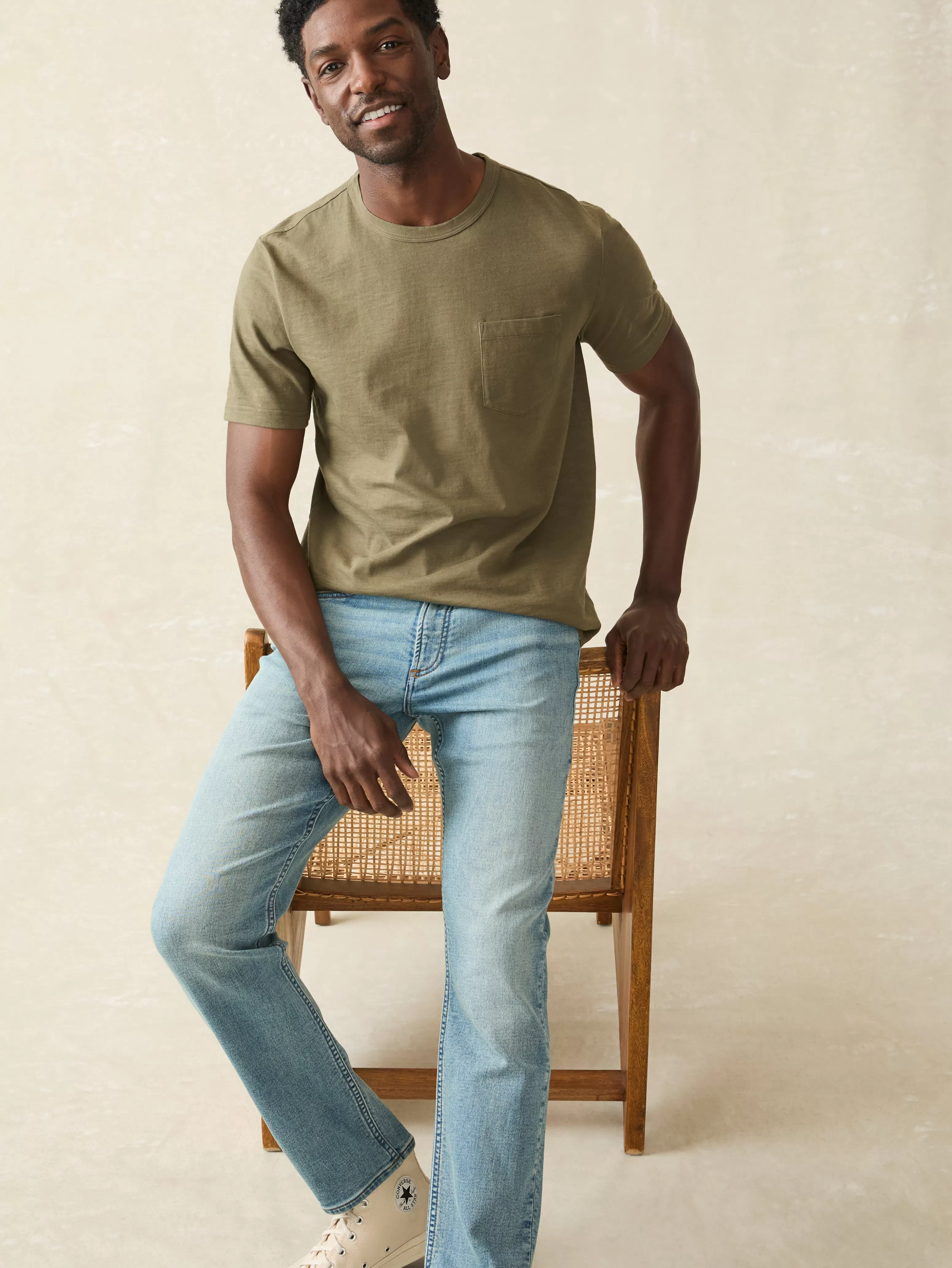 Sunwashed Pocket Tee - | Faherty Brand Cheap