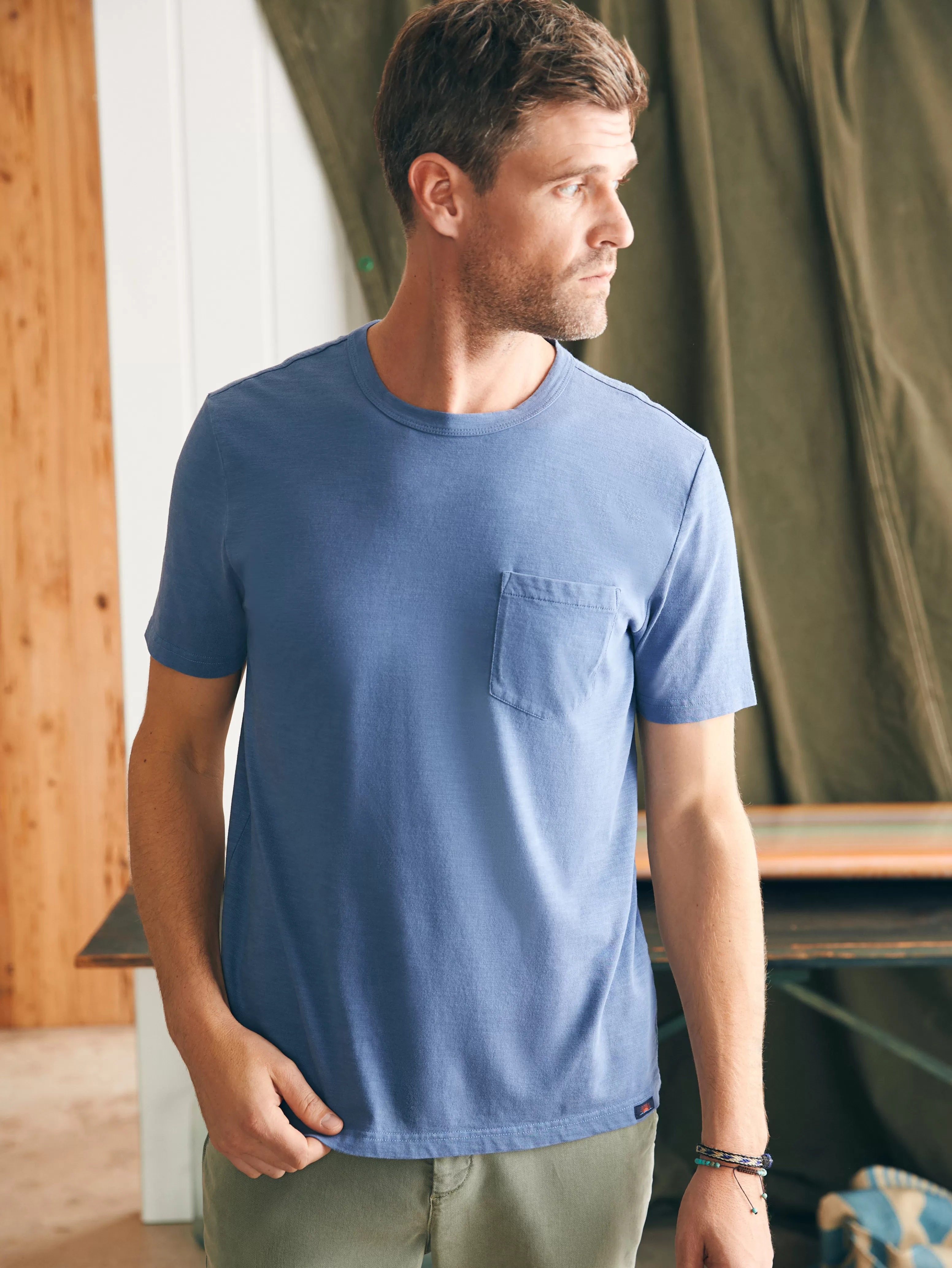 Sunwashed Pocket Tee (Tall) - | Faherty Brand Sale