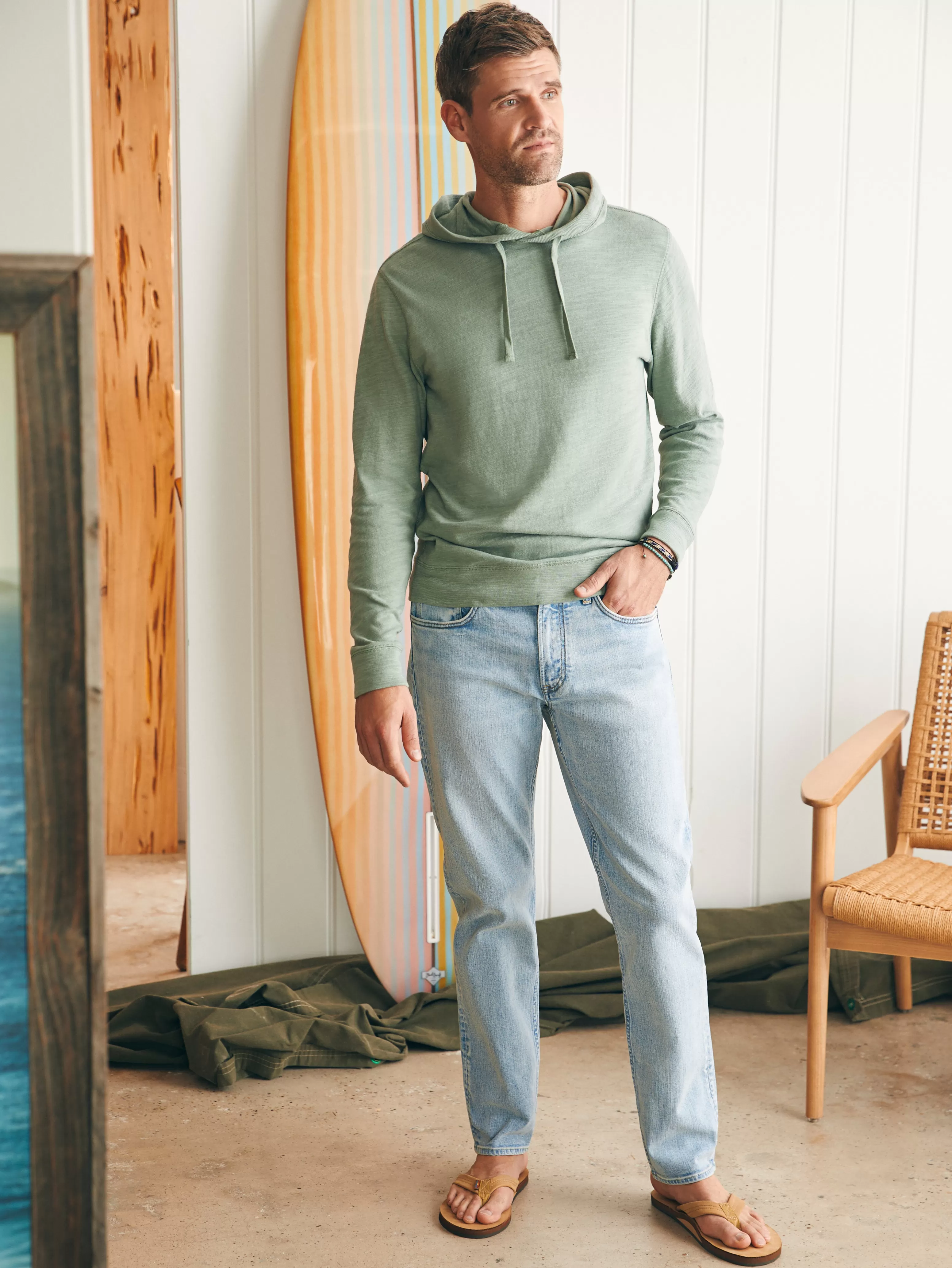 Sunwashed Slub Hoodie - | Faherty Brand Flash Sale