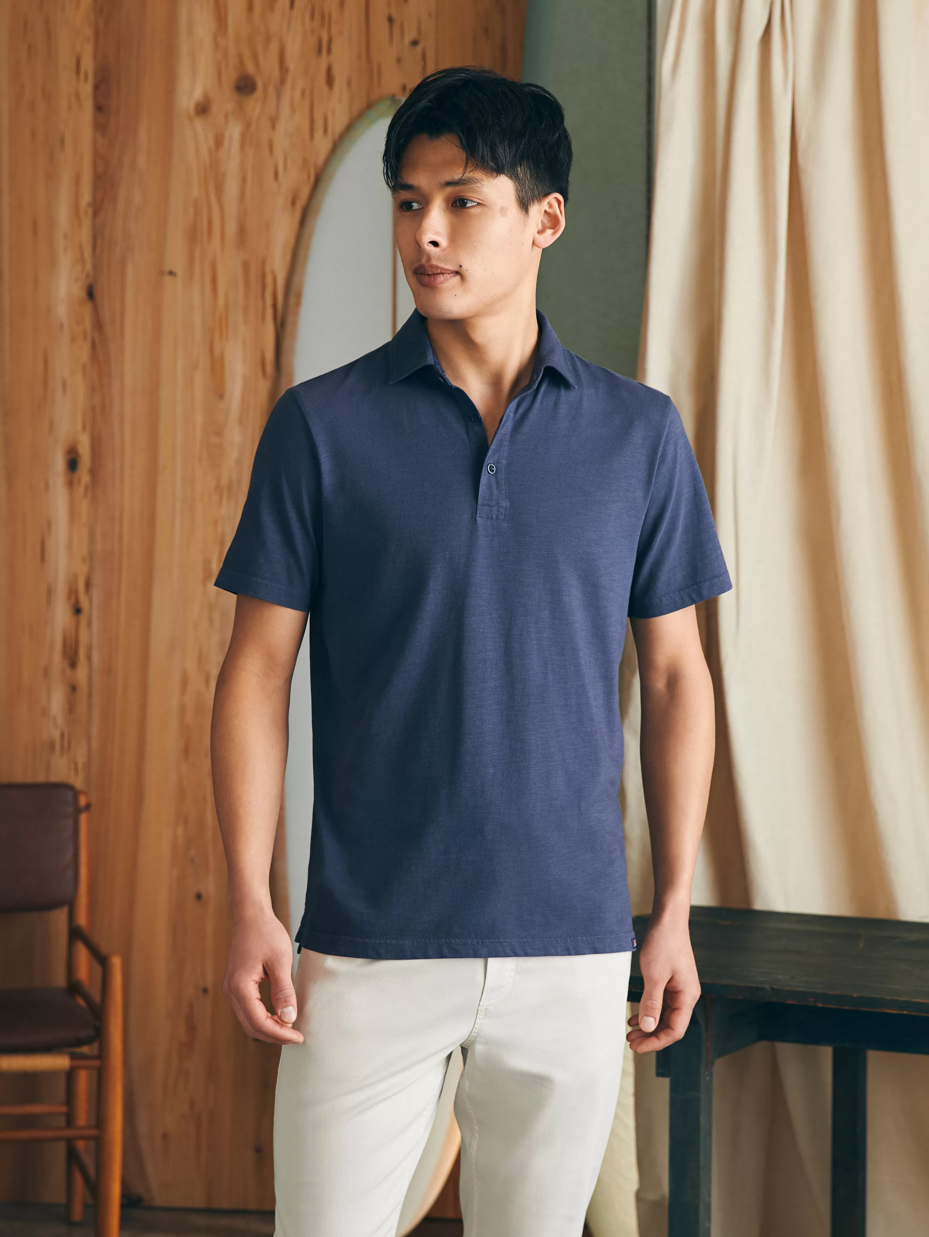 Sunwashed T-Shirt Polo - | Faherty Brand Online