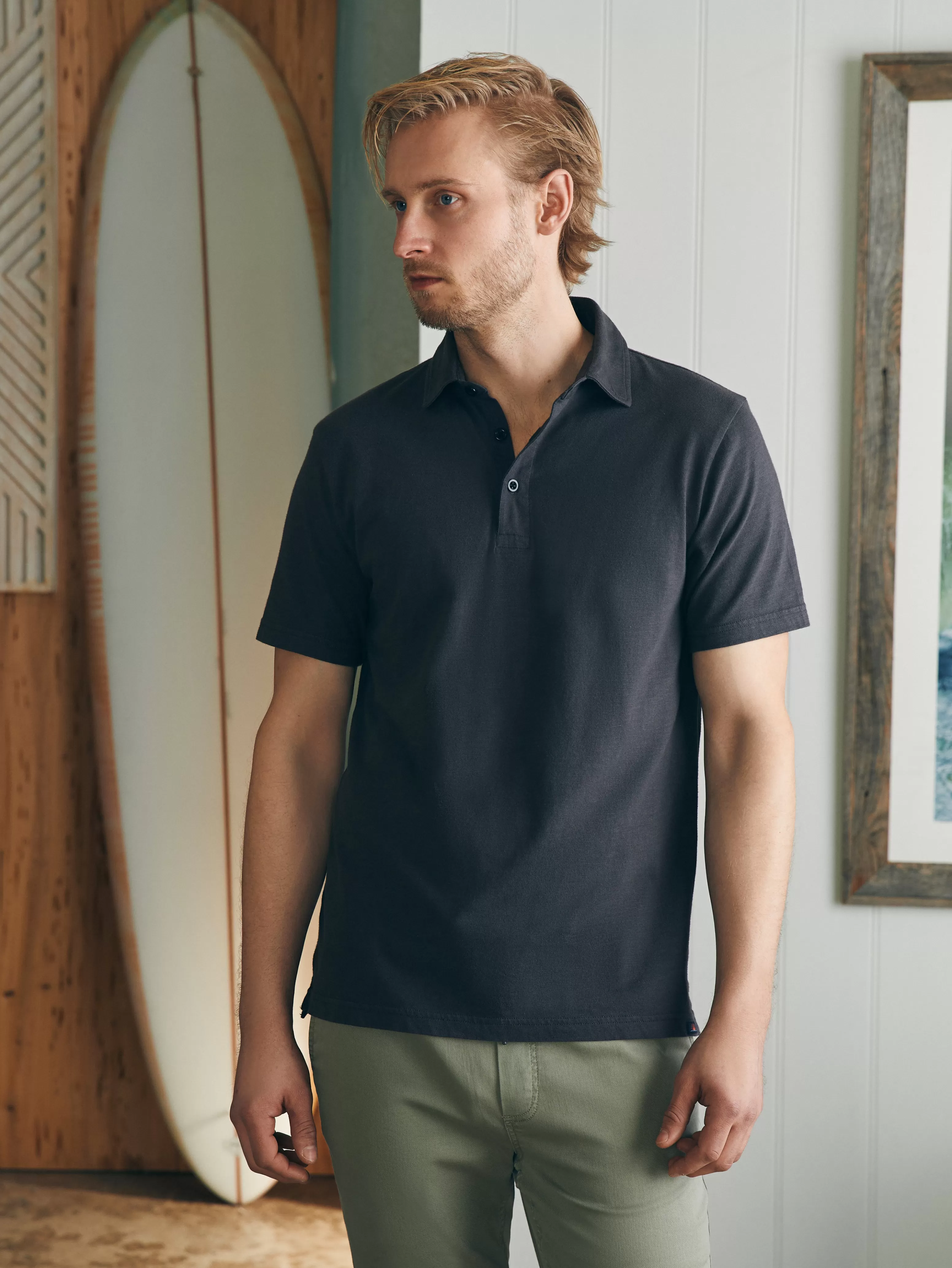 Sunwashed T-Shirt Polo - | Faherty Brand Best Sale