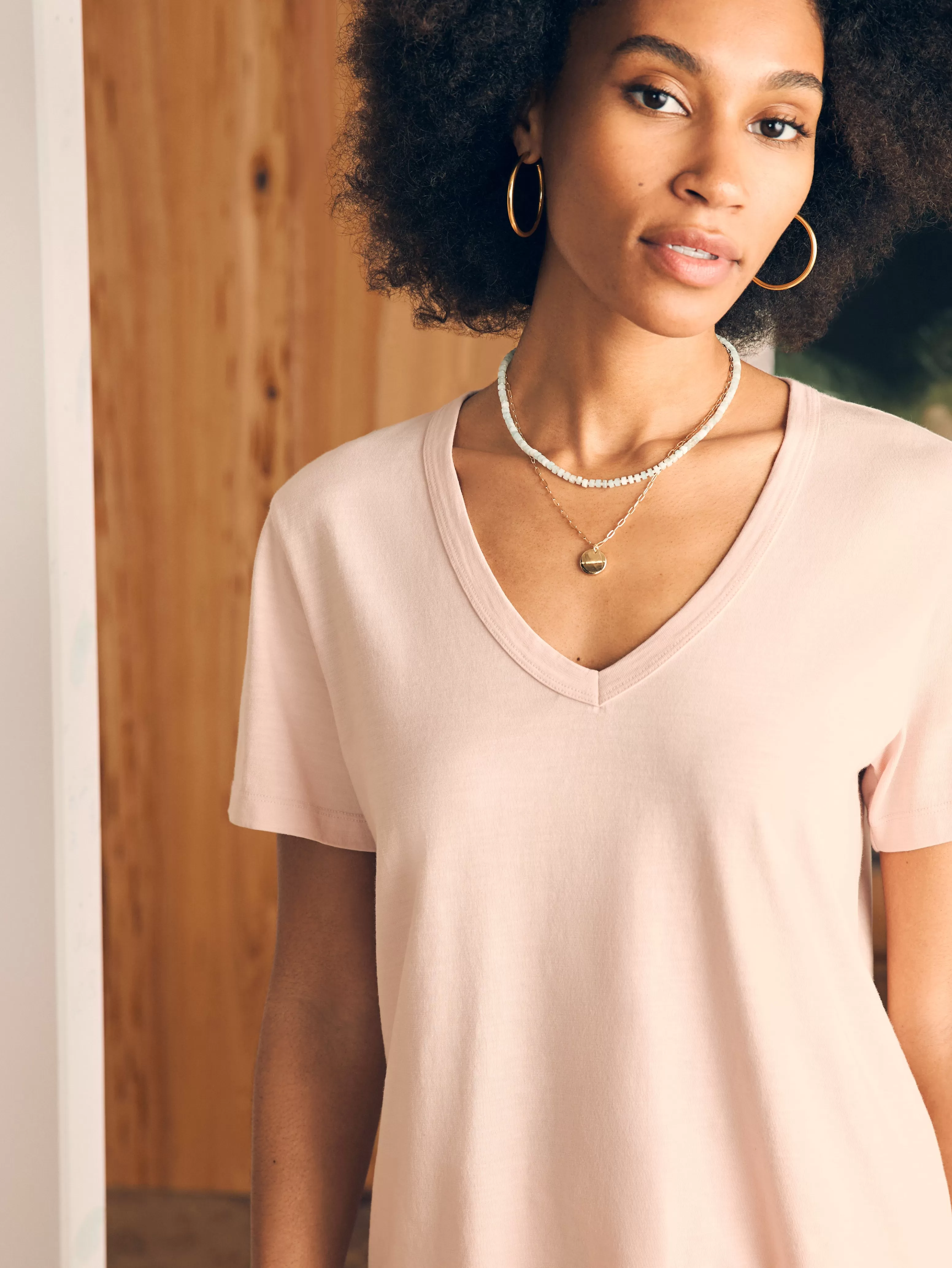 Sunwashed V-Neck Tee - | Faherty Brand Clearance