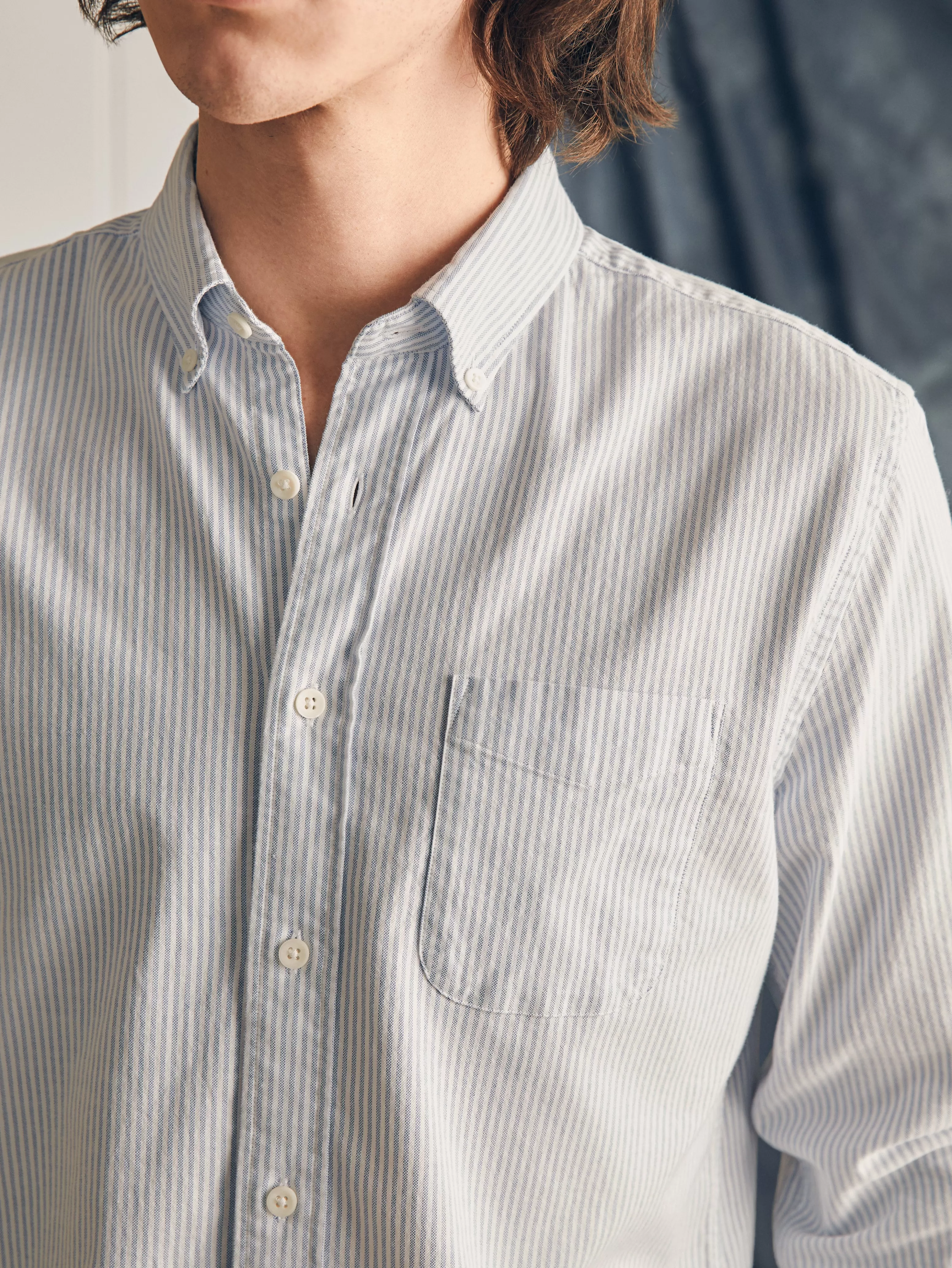 Supima Oxford Shirt - | Faherty Brand Clearance