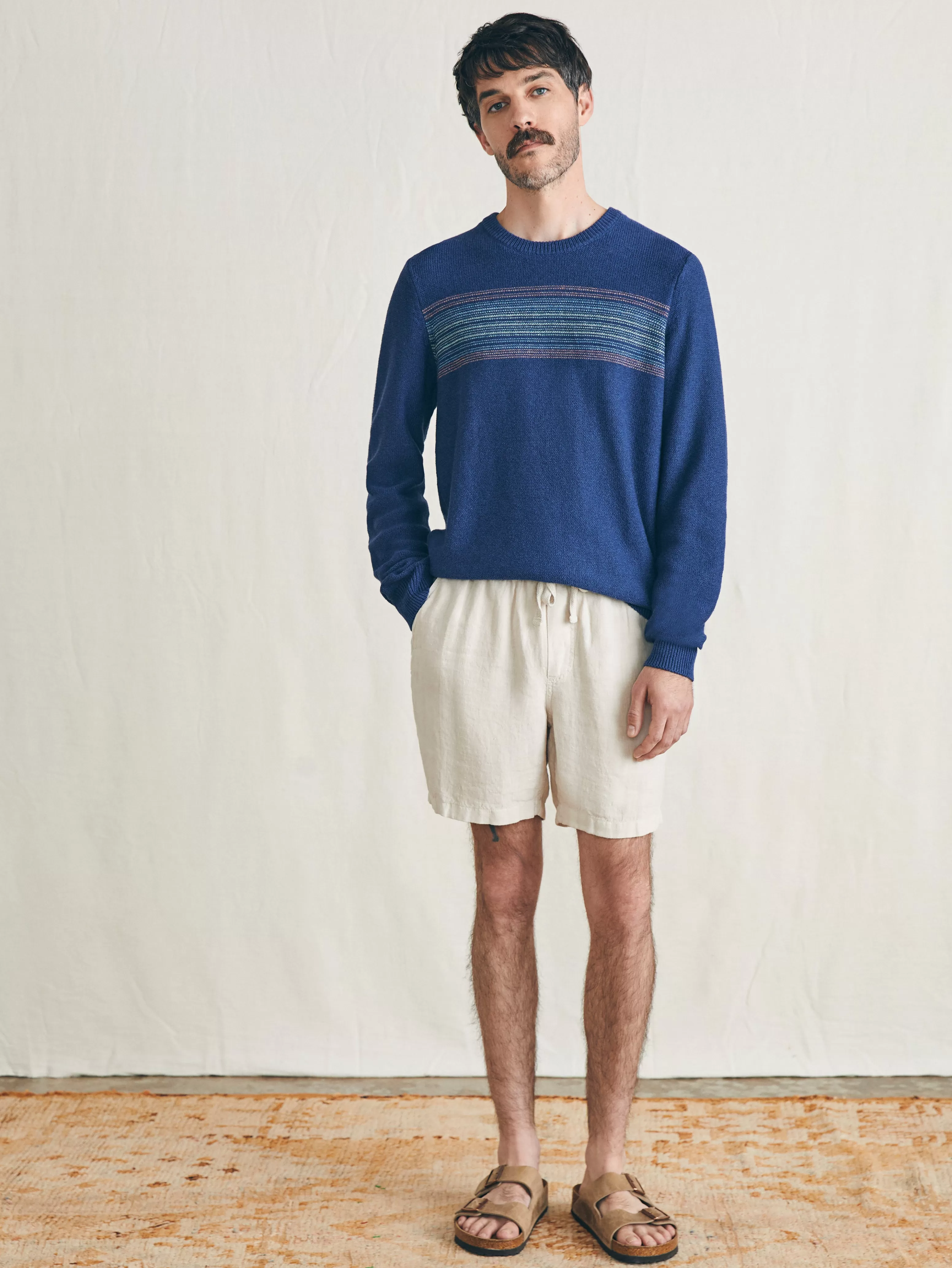 Surf Stripe Crew Sweater - | Faherty Brand Cheap