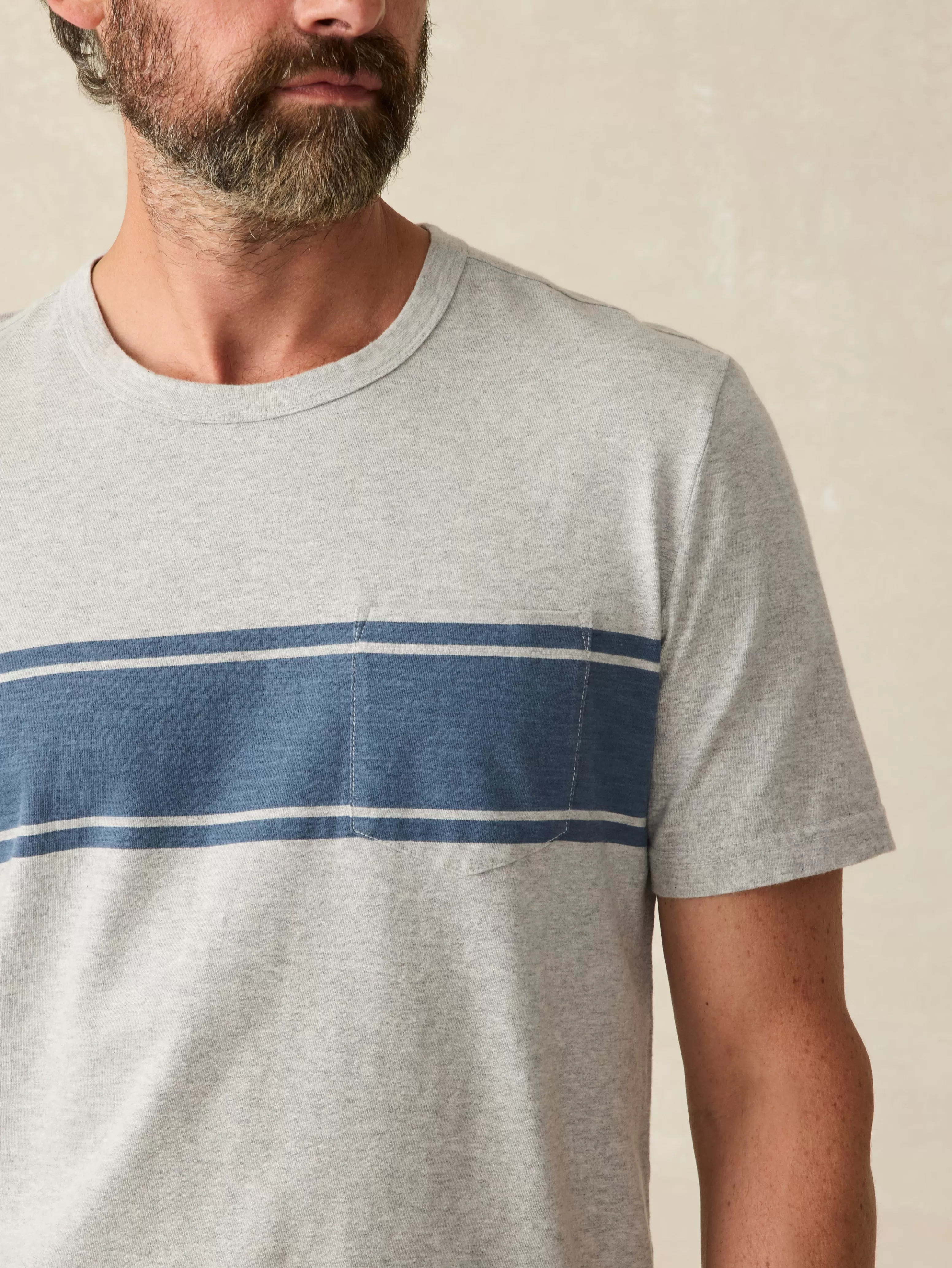 Surf Stripe Sunwashed Tee (Tall) - | Faherty Brand Sale