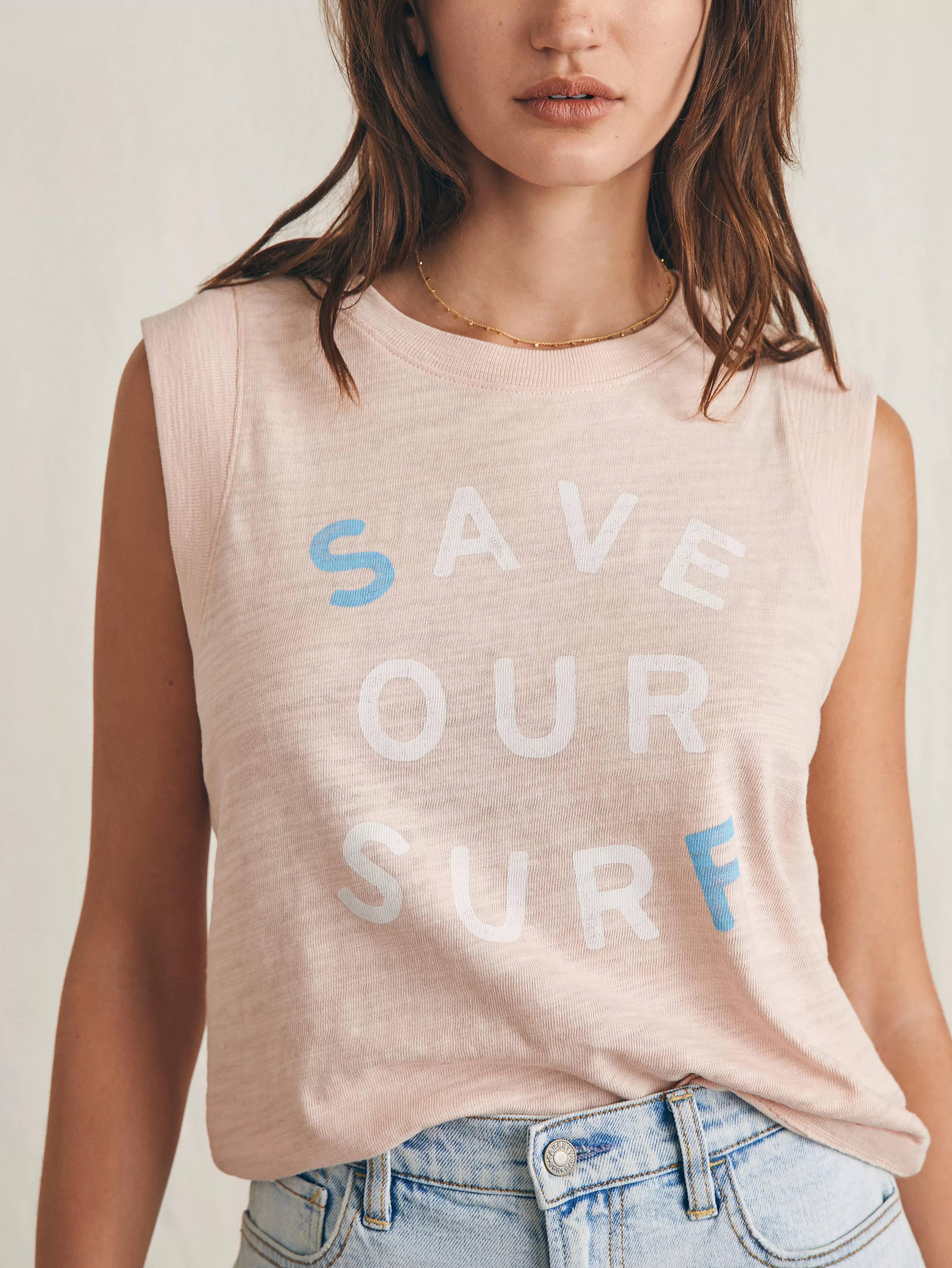 Surfrider Sunwashed Slub Muscle Tank - | Faherty Brand Store