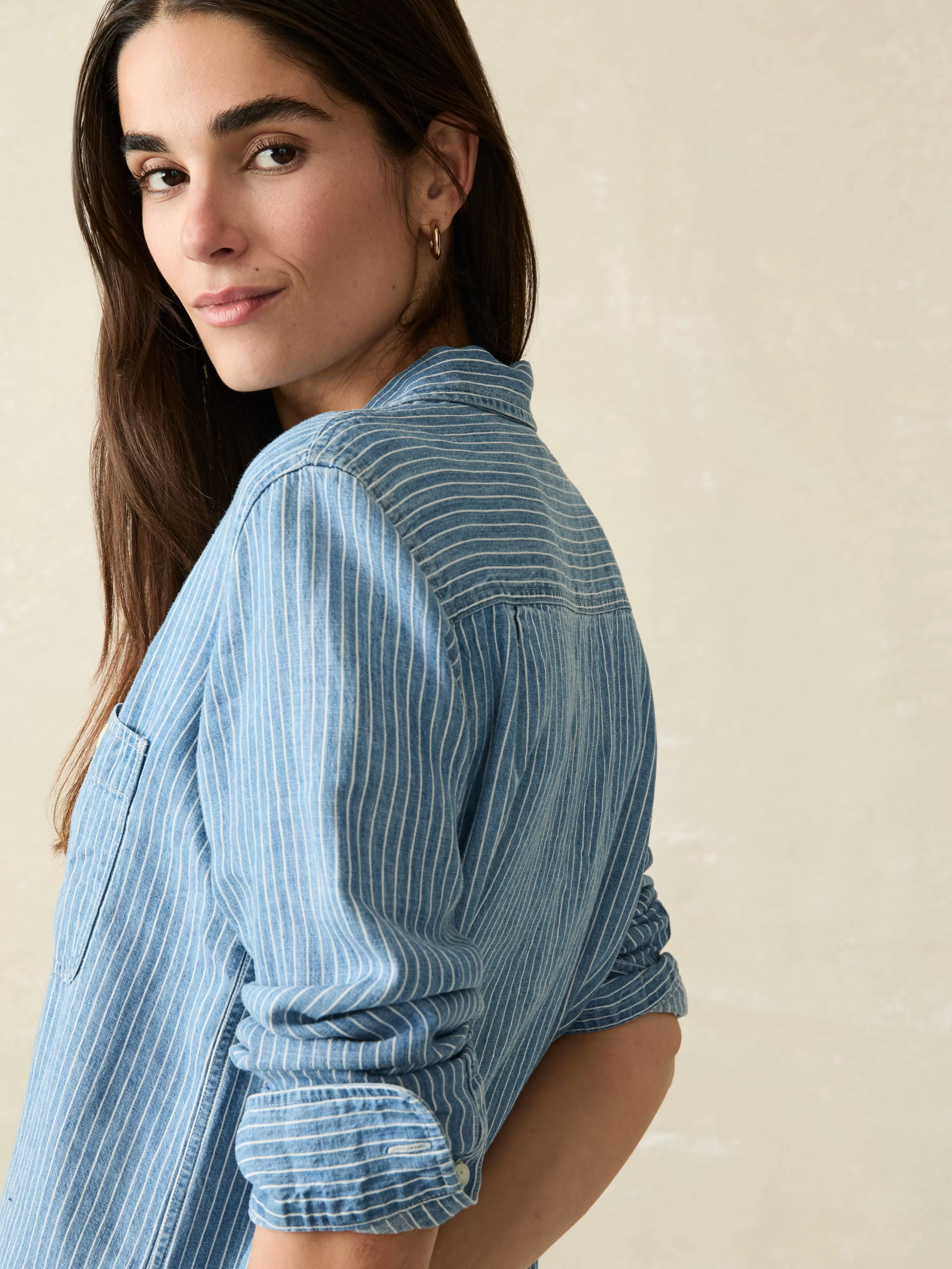 Tried & True Chambray Shirt - | Faherty Brand Sale