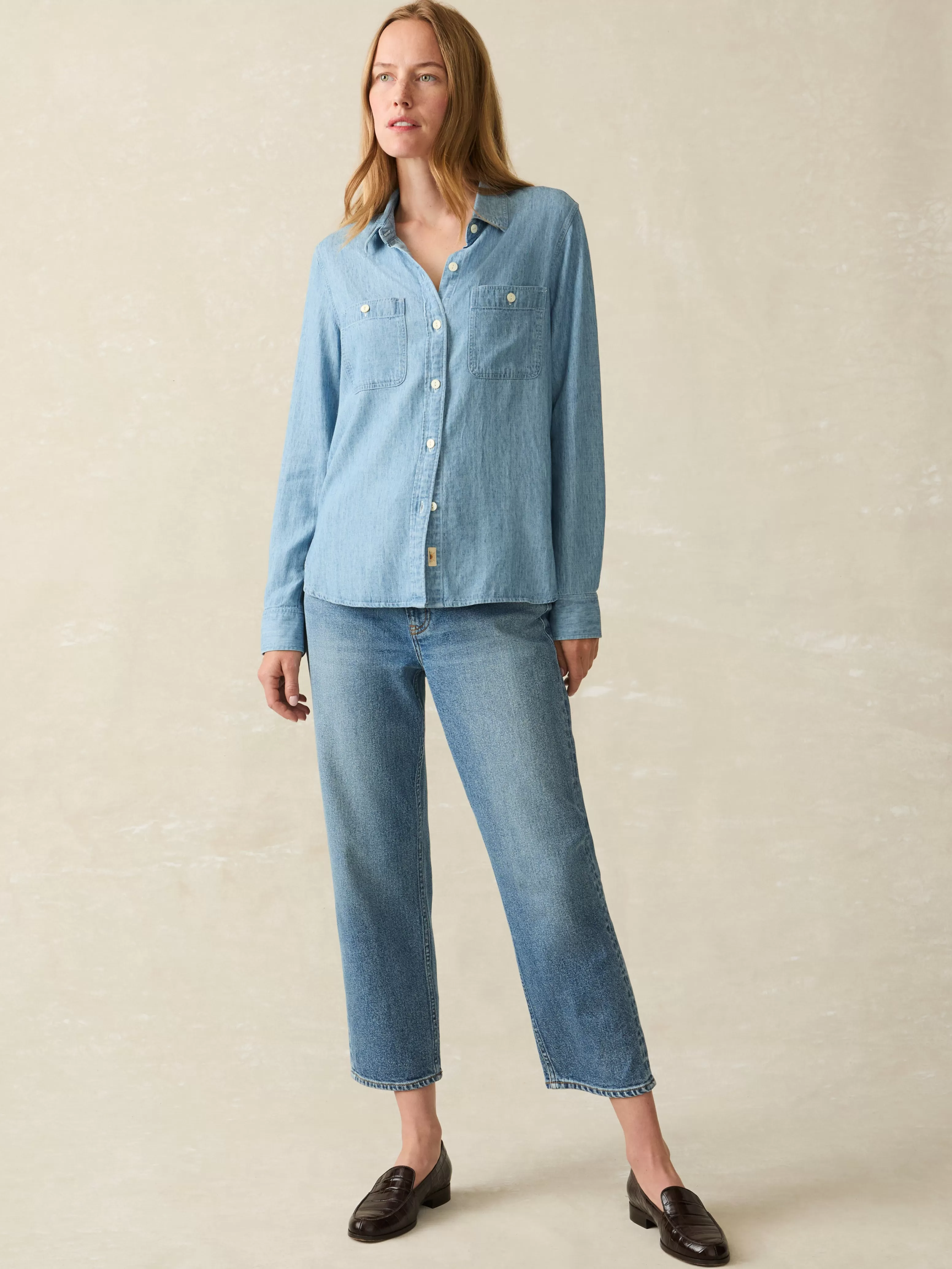 Tried & True Chambray Shirt - | Faherty Brand Hot