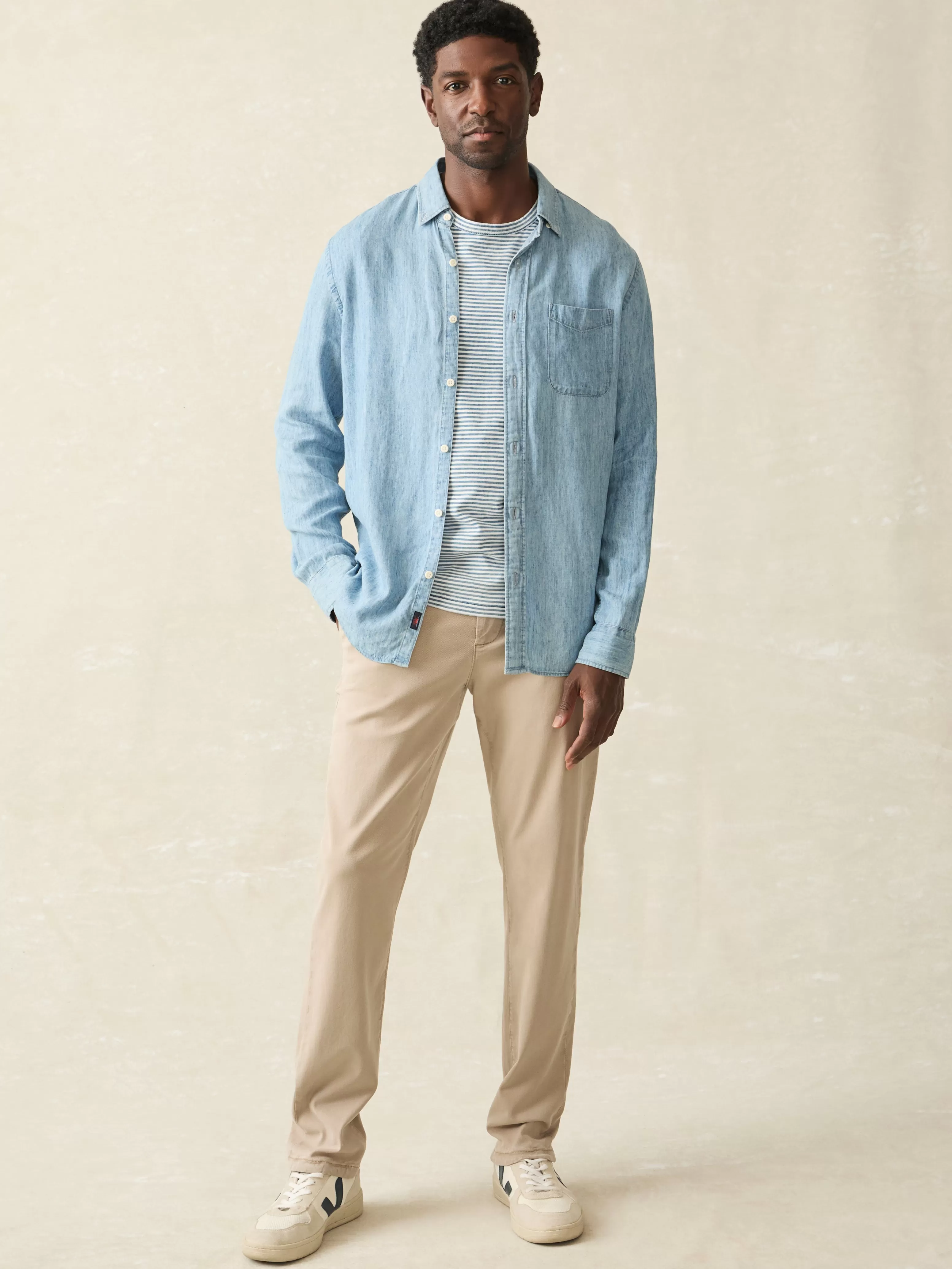 Tried & True Chambray Shirt - | Faherty Brand Outlet