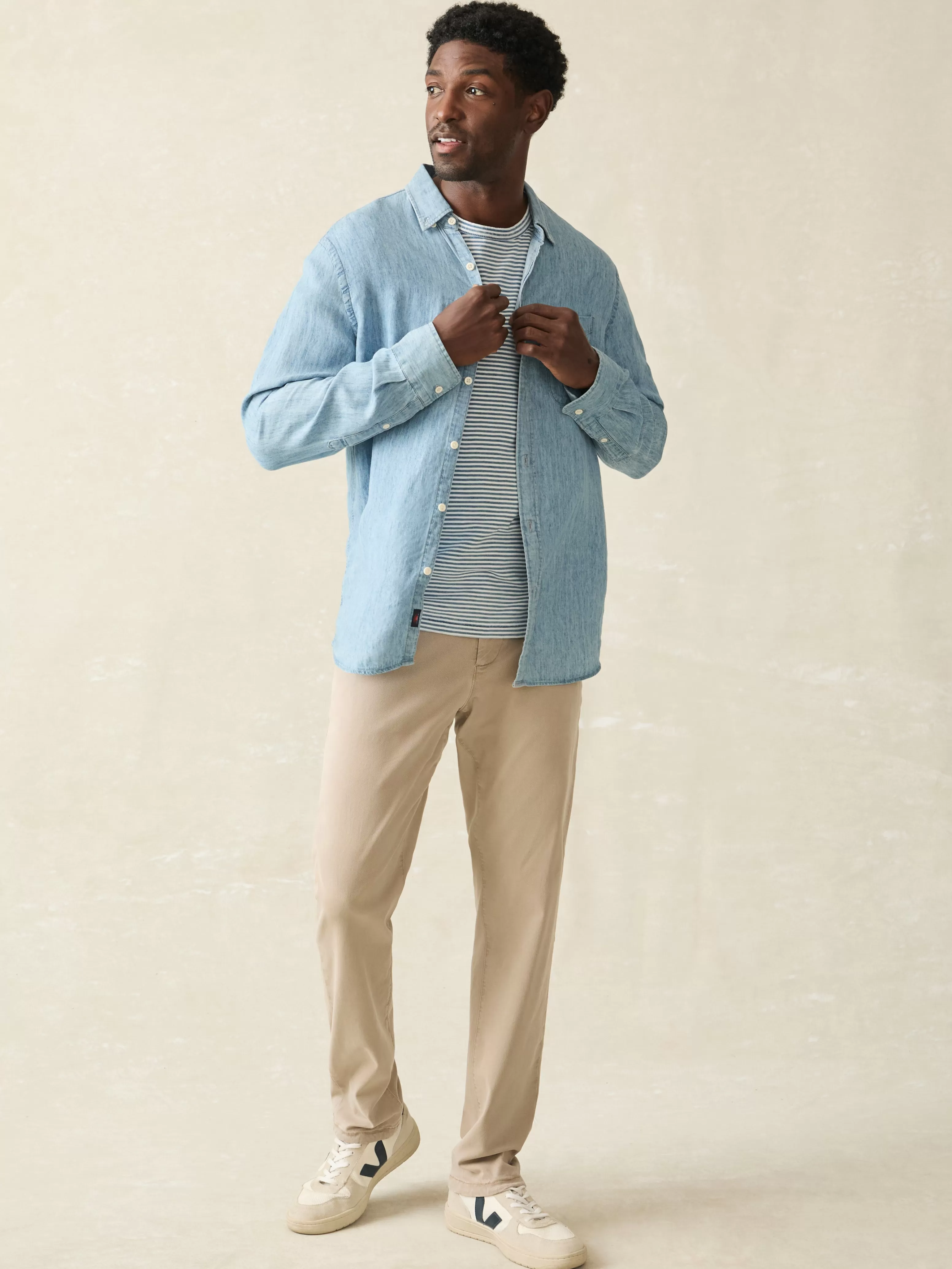 Tried & True Chambray Shirt (Tall) - | Faherty Brand Best