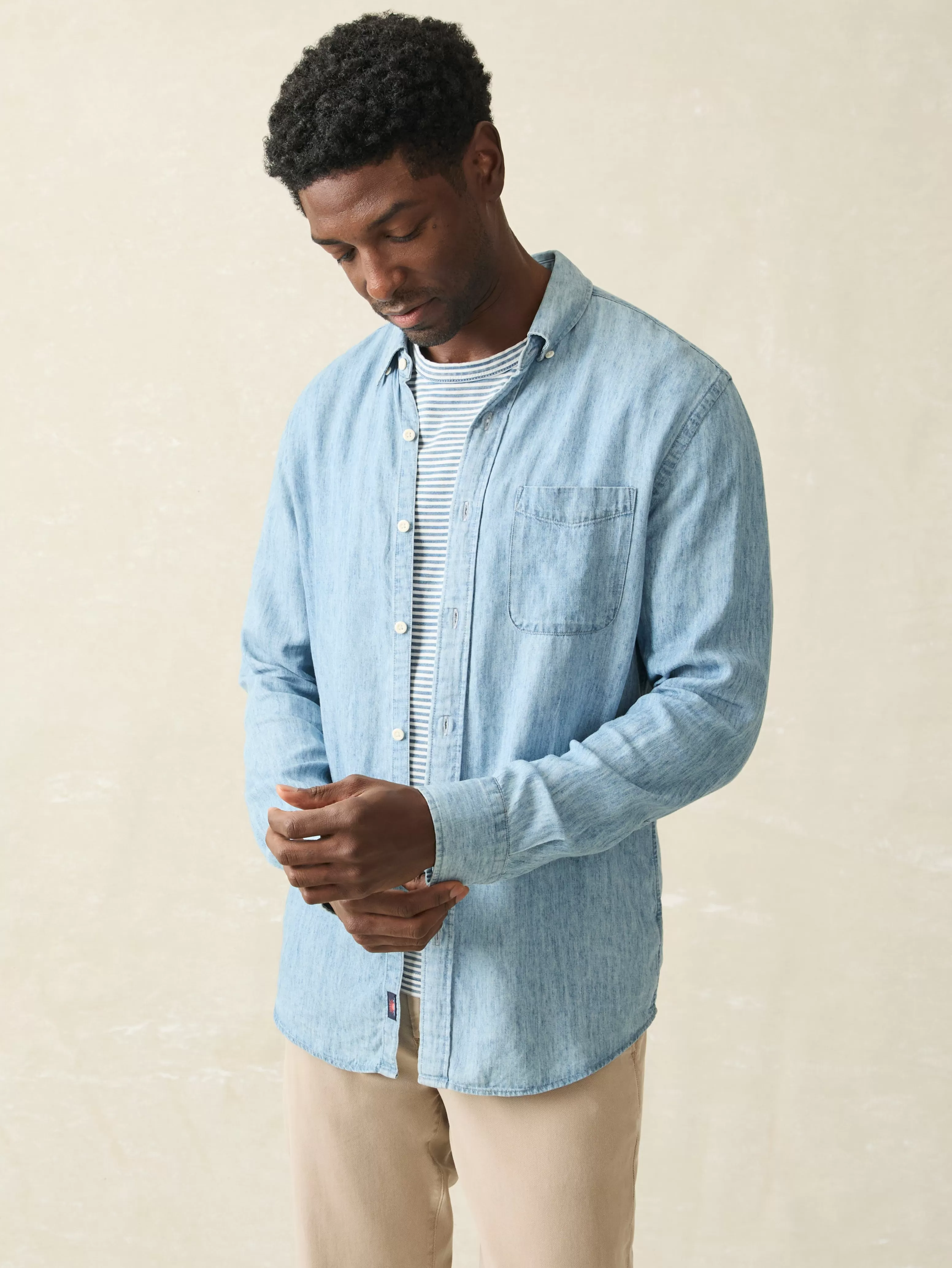Tried & True Chambray Shirt (Tall) - | Faherty Brand Best